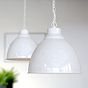 Pure White Vintage Pendant Light Oxford - Soho Lighting