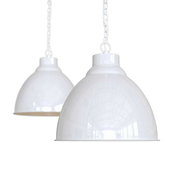 Pure White Vintage Pendant Light Oxford