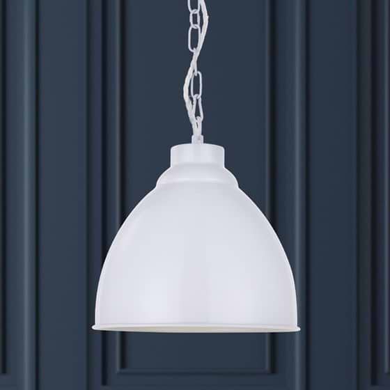 Pure White Vintage Pendant Light Oxford