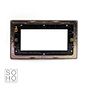 Soho Lighting Brushed Chrome Black Insert 4 x25mm EM-Euro Module Faceplate