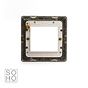 Soho Lighting Brushed Chrome White Insert 2 x25mm EM-Euro Module Faceplate