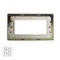 Soho Lighting Brushed Chrome White Insert 4 x25mm EM-Euro Module Faceplate