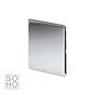 Soho Lighting Polished Chrome metal 1 Gang Blanking Plate Screwless