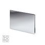 Soho Lighting Polished Chrome metal 2 Gang Blanking Plate Screwless