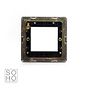 Soho Lighting Polished Chrome Black Insert 2 x25mm EM-Euro Module Faceplate