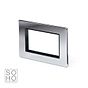 Soho Lighting Polished Chrome Black Insert 4 x25mm EM-Euro Module Faceplate