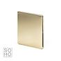 Soho Lighting Brushed Brass metal 1 Gang Blanking Plate Screwless