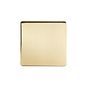 Soho Lighting Brushed Brass metal 1 Gang Blanking Plate Screwless