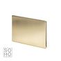 Soho Lighting Brushed Brass metal 2 Gang Blanking Plate Screwless