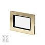 Soho Lighting Brushed Brass Black Insert 4 x25mm EM-Euro Module Faceplate