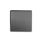 Black Nickel metal Single Blank Plates with black insert