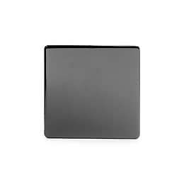 Black Nickel metal Single Blank Plates with black insert