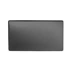 Black Nickel metal Double Blank Plates with black insert