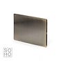 Soho Lighting Antique Brass metal 2 Gang Blanking Plate Screwless