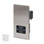 Soho Lighting Brushed Chrome Shaver Socket Dual Voltage 115/230v Blk Ins Screwless