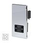 Soho Lighting Polished Chrome Shaver Socket Dual Voltage 115/230v Blk Ins Screwless