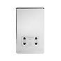 Soho Lighting Polished Chrome Shaver Socket Dual Voltage 115/230v Wht Ins Screwless