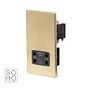 Soho Lighting Brushed Brass Shaver Socket Dual Voltage 115/230v Blk Ins Screwless