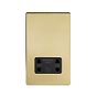 Soho Lighting Brushed Brass Shaver Socket Dual Voltage 115/230v Blk Ins Screwless