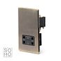 Soho Lighting Antique Brass Shaver Socket Dual Voltage 115/230v Blk Ins Screwless