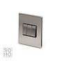 Soho Lighting Brushed Chrome 3 Gang 2 Way 10A Light Switch Blk Ins Screwless