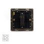 Soho Lighting Brushed Chrome 1 Gang Intermediate Switch Black Ins 10A Screwless