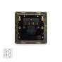 Soho Lighting Brushed Chrome 1 Gang 20A Double Pole Switch Blk Ins Screwless