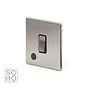 Soho Lighting Brushed Chrome 1 Gang 20A DP Switch Flex Outlet Blk Ins Screwless