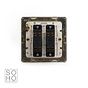 Soho Lighting Brushed Chrome 2 Gang Intermediate Switch White Ins 10A Screwless