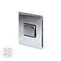 Soho Lighting Polished Chrome Extractor Fan Isolator Switch Black Ins Screwless