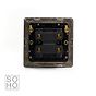 Soho Lighting Polished Chrome 45A 1 Gang Double Pole Switch Single Plate Blk Ins Screwless