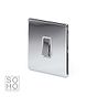 Soho Lighting Polished Chrome 1 Gang 2 Way 10A Light Switch Wht Ins Screwless