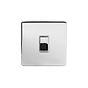 Soho Lighting Polished Chrome 1 Gang 2 Way 10A Light Switch Wht Ins Screwless