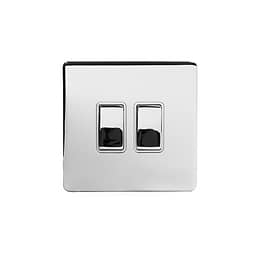 Polished Chrome 2 Gang Intermediate Switch