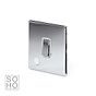 Soho Lighting Polished Chrome 1 Gang 20A Double Pole Switch Flex Outlet Wht Ins Screwless