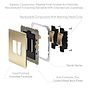 Soho Lighting Brushed Brass 2 Gang Retractive Toggle Switch Screwless