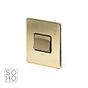 Soho Lighting Brushed Brass Extractor Fan Isolator Switch Black Ins Screwless