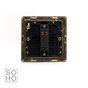 Soho Lighting Brushed Brass 1 Gang Intermediate Switch Black Ins 10A Screwless