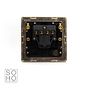 Soho Lighting Brushed Brass 1 Gang 20A Double Pole Switch Blk Ins Screwless