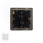 Soho Lighting Black Nickel 1 Gang 2 Way 10A Light Switch Blk Ins Screwless