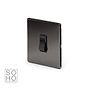 Soho Lighting Black Nickel 1 Gang 2 Way 10A Light Switch Blk Ins Screwless