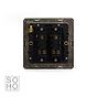 Soho Lighting Black Nickel 2 Gang 2 Way 10A Light Switch Blk Ins Screwless