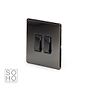 Soho Lighting Black Nickel 2 Gang 2 Way 10A Light Switch Blk Ins Screwless