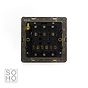 Soho Lighting Black Nickel 3 Gang 2 Way 10A Light Switch Blk Ins Screwless