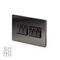 Soho Lighting Black Nickel 6 Gang 2 Way 10A Light Switch Blk Ins Screwless