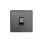 Soho Lighting Black Nickel 1 Gang Intermediate Switch Black Ins 10A Screwless