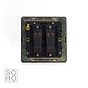 Soho Lighting Black Nickel 2 Gang Intermediate Switch Black Ins 10A Screwless