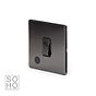 Soho Lighting Black Nickel 1 Gang 20A Double Pole Switch Flex Outlet Blk Ins Screwless