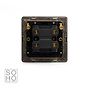 Soho Lighting Black Nickel 45A 1 Gang Double Pole Switch Single Plate Blk Ins Screwless