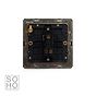 Soho Lighting Antique Brass 1 Gang Light Switch 2 Way 10A Black Insert